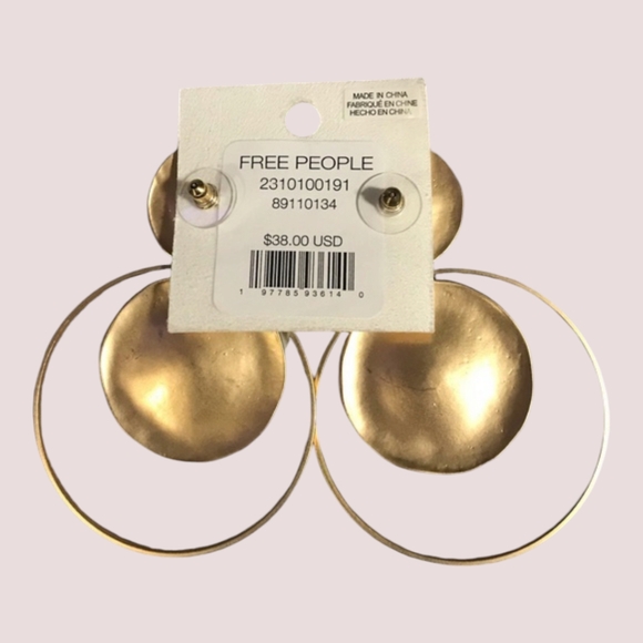 Free People Ode to You Dangle Earrings in Gold - Picture 4 of 4
